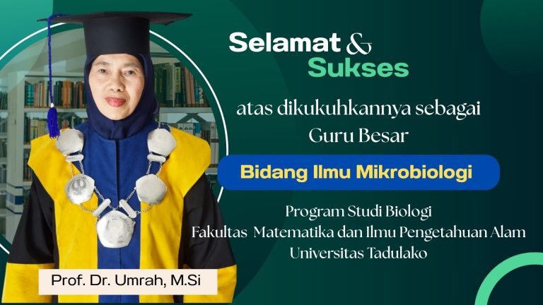 Berkah Awal Tahun 2025, Guru Besar di Prodi Biologi FMIPA UNTAD Secara Resmi Bertambah Satu Lagi